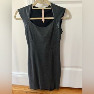 Bailey 44 leather cap sleeve dress